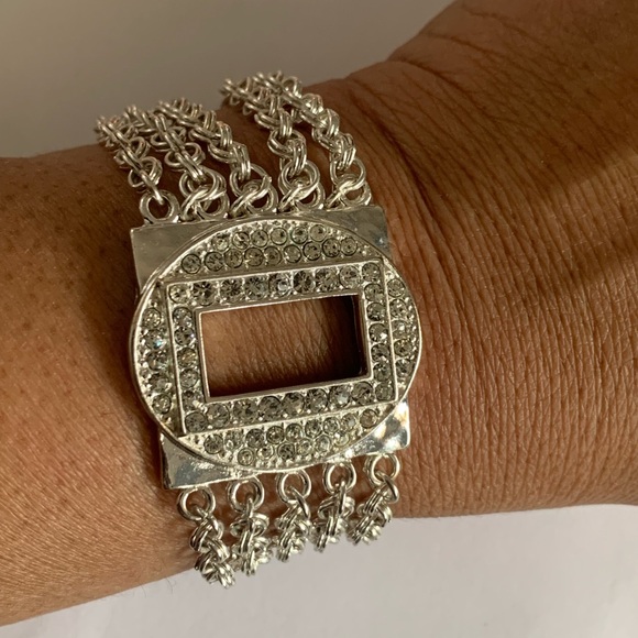 Magnetic Silver Tone Bracelet - Picture 4 of 11